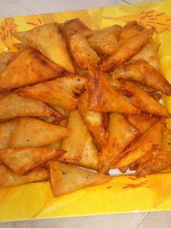 A picture of Moong Dal samosa #cookpadRamadan.