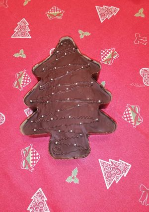 Foto di Torta albero di Natale cioccolato e marmellata