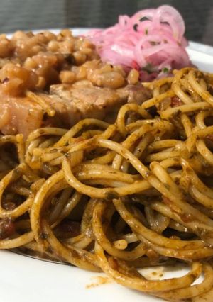 Una foto de Sopa seca chinchana