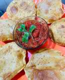 Whole wheat flour masala puri