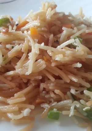 A picture of Semiya upma/ Shevai/ Vermicelli.