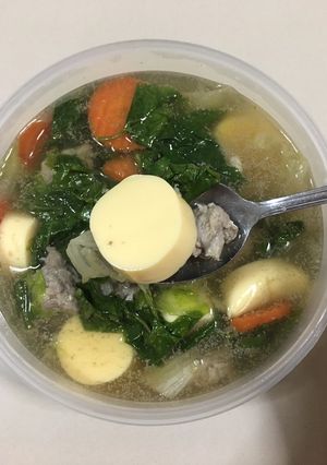 รูปของ “ต้มจืดตำลึงเต้าหู้หมูสับ”