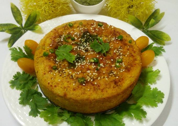 Recipe of Quick Baked vegetable handvo Cake