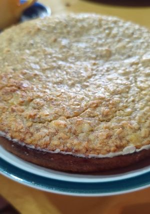 Una foto de Torta de avena y banana nutritivo