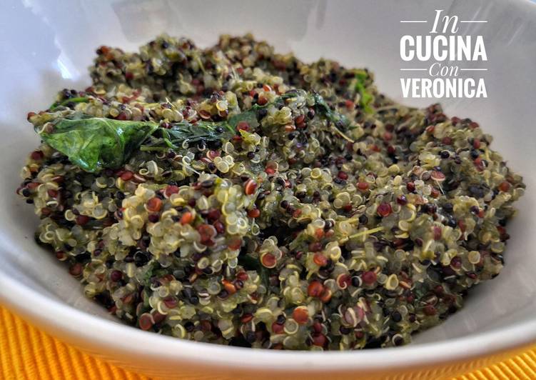 Quinoa con cime di rapa