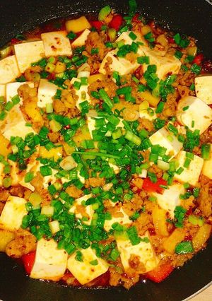 Hình của món Đậu hủ Tứ Xuyên.