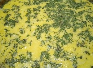 Una foto de Tarta integral de queso y ciboulete 🧀🧀🧀🧀🌱🌱🌱