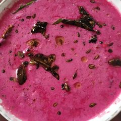 A picture of Beetroots Pachadi.