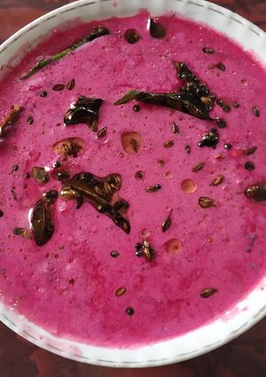 A picture of Beetroots Pachadi.