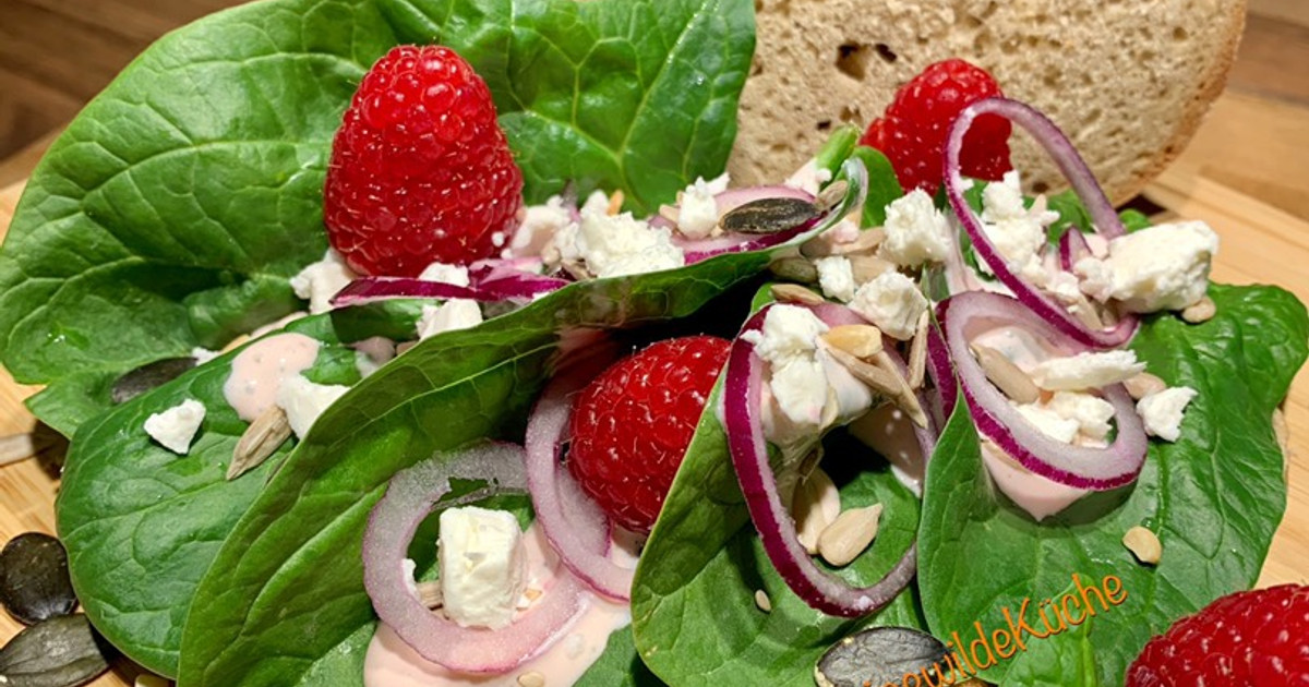 Spinatsalat Mit Himbeer Vinaigrette Rezept von MeinewildeKüche - Cookpad