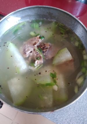 Hình của món Canh bí nấu xương.