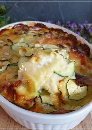 Une photo de Gratin de courgette au chèvre