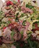Ensalada templada de codorniz escabechada