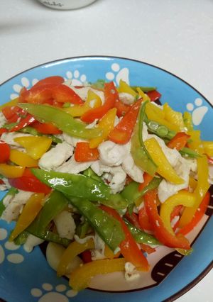 青蔬雞柳（水煮清爽版） 的食譜成品照片