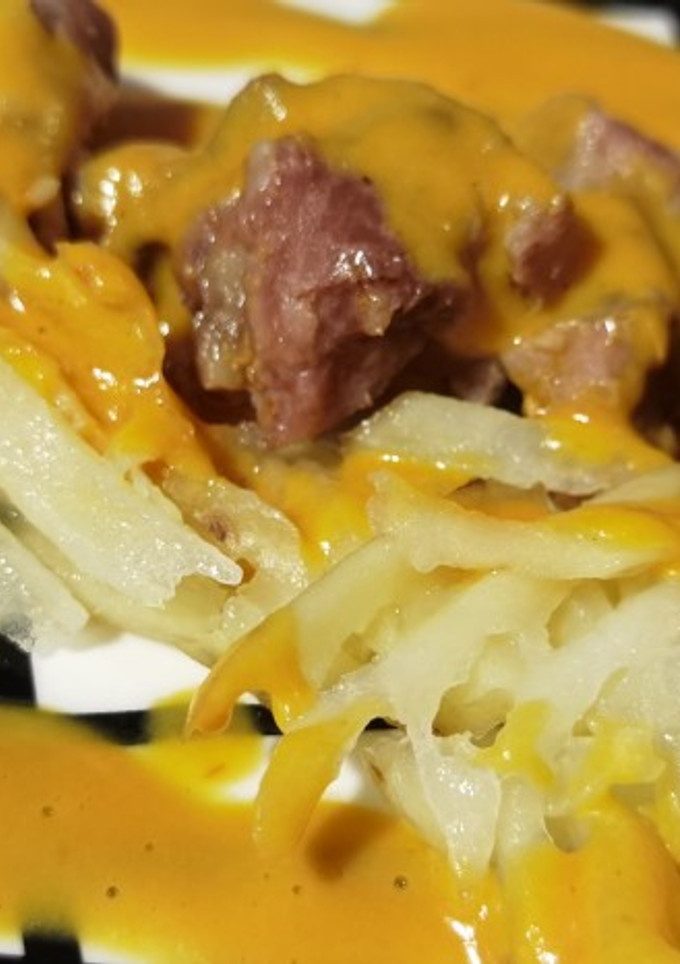 Una foto de Carne magra cerdo en salsa naranja y zanahoria mambo