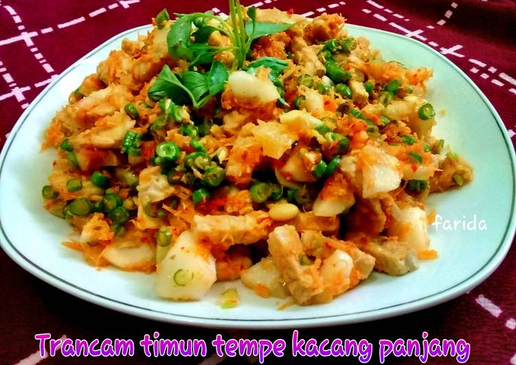 Cara Gampang Menyiapkan Trancam Timun Tempe Kacang panjang yang Lezat