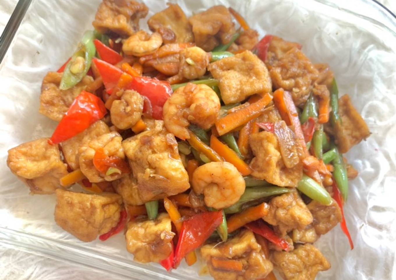 Tumis buncis dan tahu
