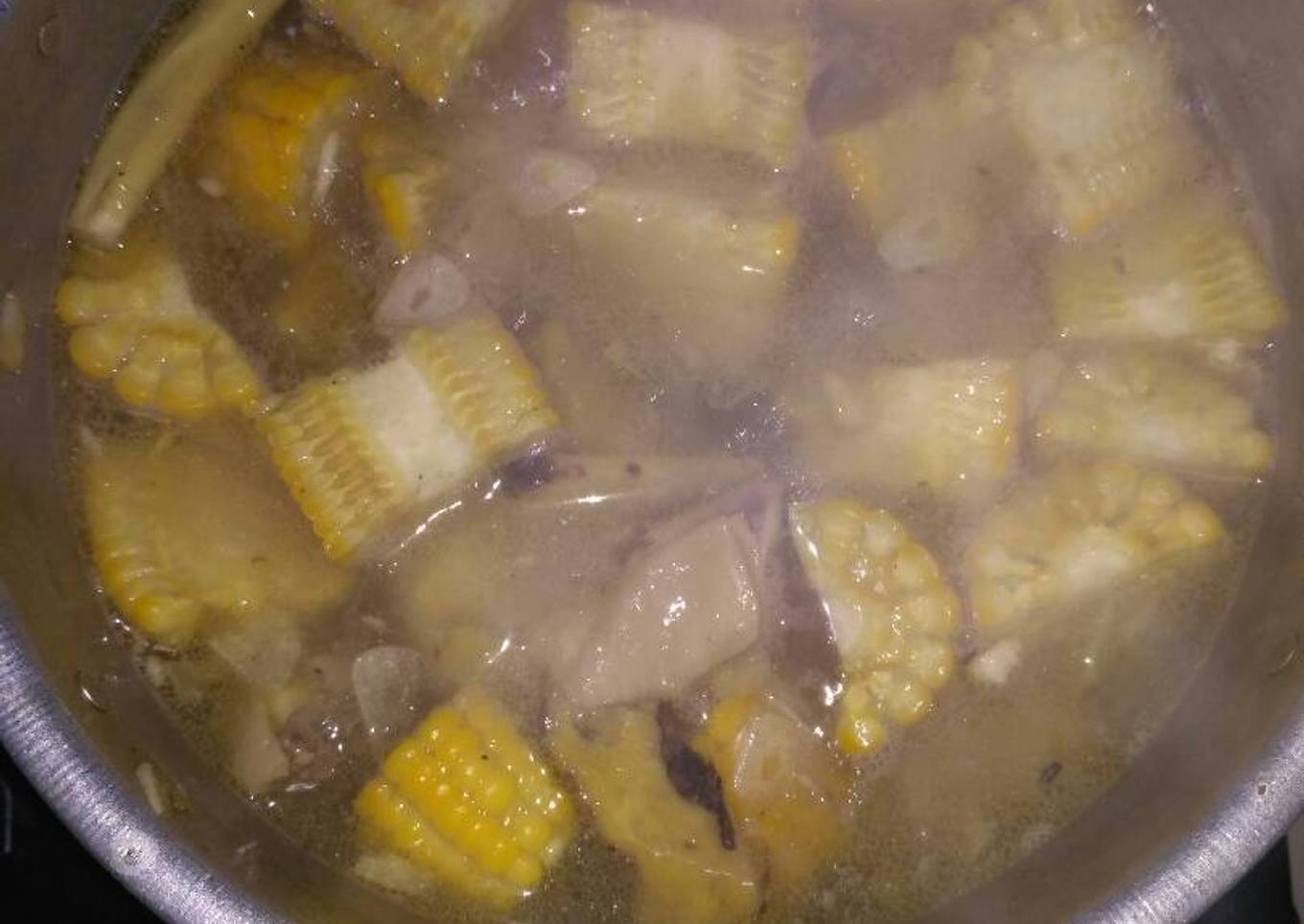 Sup jagung ayam sederhana