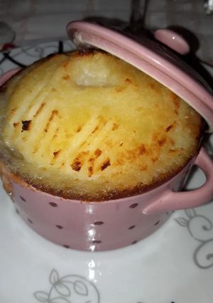 Une photo de Parmentier de boudin blanc aux pommes