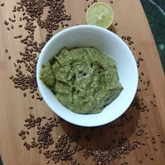 A picture of Alsi(flax seeds) chutney.