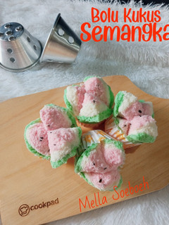 Foto resep 37.1. Bolu kukus Semangka