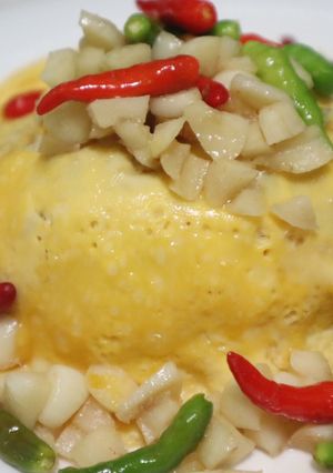 รูปของ ไข่หน้านุ่ม~ราดซอสไทบ้าน Soft Omelette ~ with Thai sauce