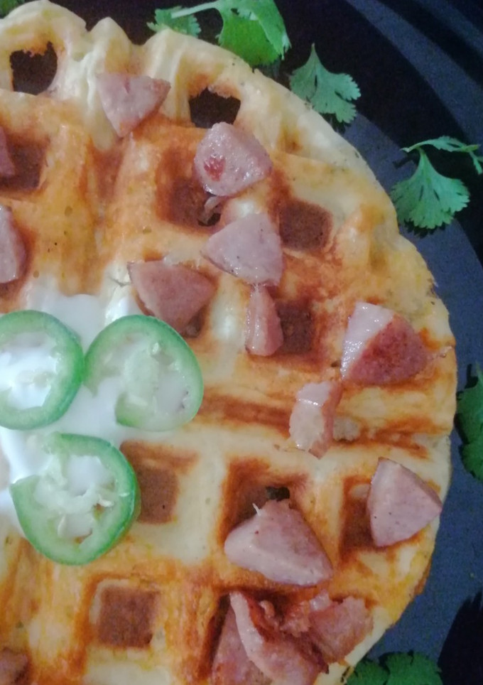 Una foto de Chaffle jalapeño🧇🌶️