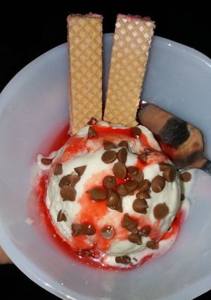 A picture of Homemade chocolate chips.