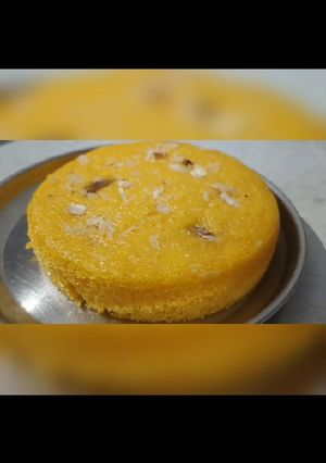 A picture of મેંગો સુજી કેક.