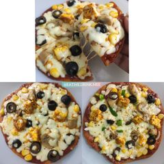 A picture of Veggie Loaded Pizza and Mushroom And Paneer Pizza Thin Crust.