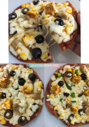 A picture of Veggie Loaded Pizza and Mushroom And Paneer Pizza Thin Crust.