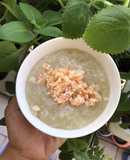 Cháo mướp hương nấu tôm cho bé ăn dặm