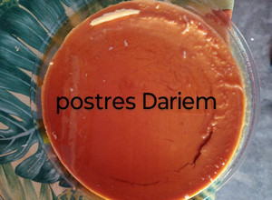 Una foto de Flan de queso
