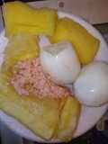 Yucas con huevo