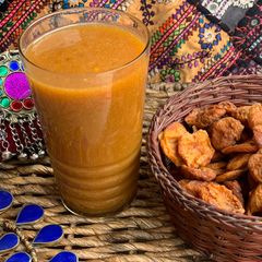 Chamus|Dry Apricot Juice |Hunza Traditional Recipe A picture of Chamus|Dry Apricot Juice |Hunza Traditional Recipe.