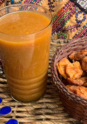 A picture of Chamus|Dry Apricot Juice |Hunza Traditional Recipe.