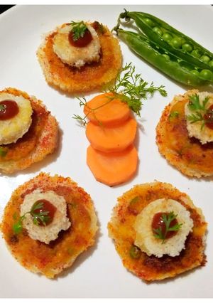 A picture of Bread potato cutlets.