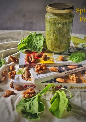 Foto resep Spinach Pesto Sauce / Saus Pesto Bayam