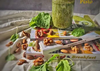 Resep Baru Spinach Pesto Sauce / Saus Pesto Bayam Sedap Nikmat