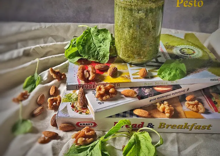 Resep Baru Spinach Pesto Sauce / Saus Pesto Bayam Sedap Nikmat