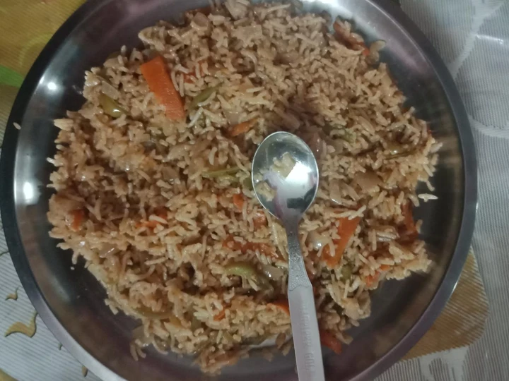 Simple Way Make Recipe Veg fried rice that is Delicious, Can Spoil the Tongue}