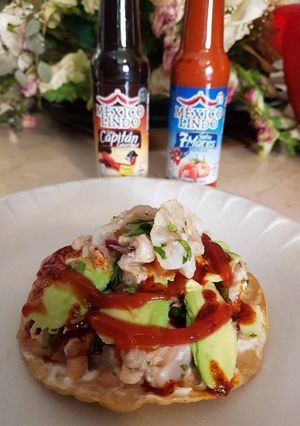 Una foto de Ceviche de Camarón y cabrilla