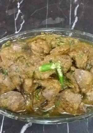 A picture of Fry liver (kaleji).