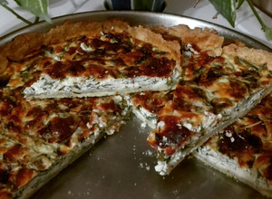 Una foto de Tarta de rúcula y queso mar del plata