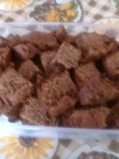 A picture of Coconut cake with chocolate.