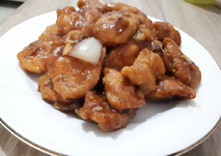 Ayam tepung saus mentega