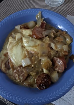 Une photo de Fondue d'endives à la saucisse de Morteau