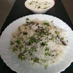 A picture of Jeera onion rice.