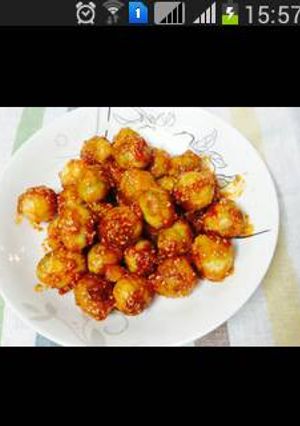 Hình của món Trứng cút sên cà chua.