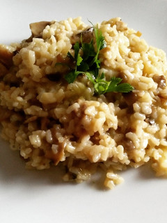 Una foto de Risotto con champiñones